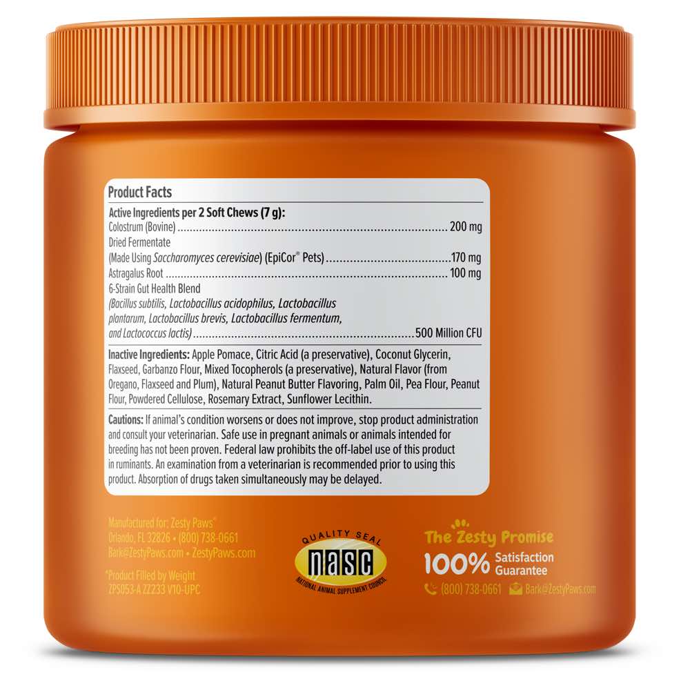 10% OFF: Zesty Paws Aller-Immune Bites Peanut Butter Flavor Dog Supplement Chews 90ct