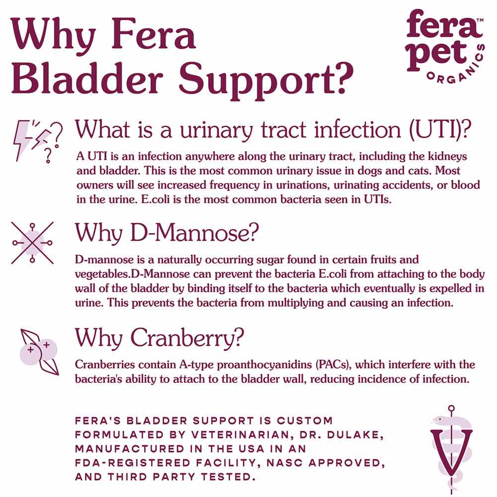 Fera Pets Bladder Support Supplement Powder For Cats & Dogs 2.16oz