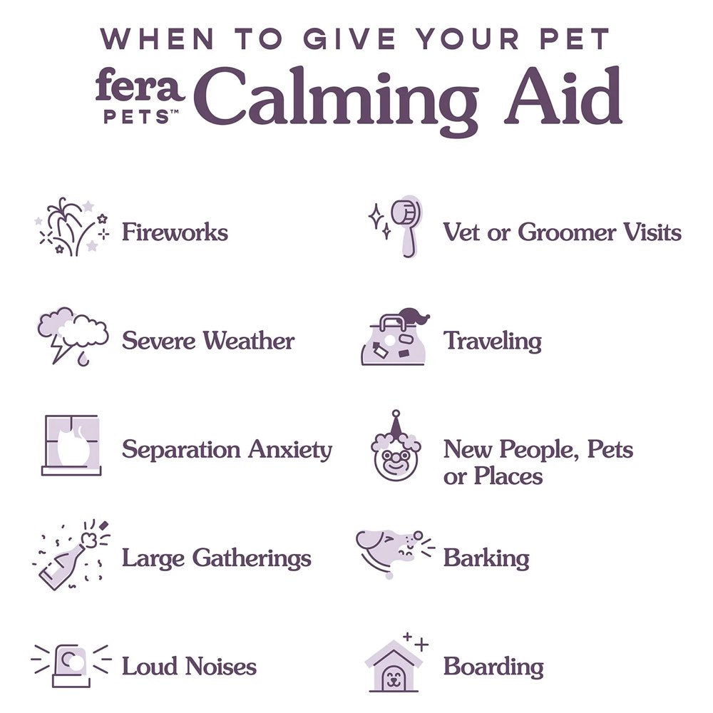 Fera Pets Calming Support Supplement Powder For Cats & Dogs 2.5oz