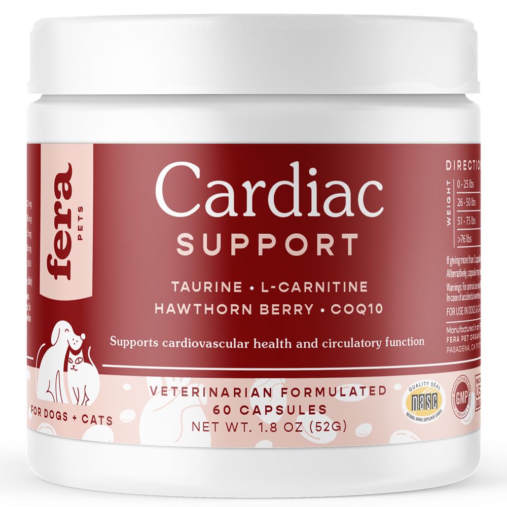 Fera Pets Cardiac Support Supplement For Cats & Dogs 60caps