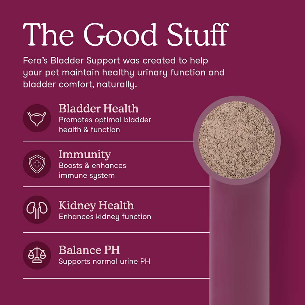 Fera Pets Bladder Support Supplement Powder For Cats & Dogs 2.16oz