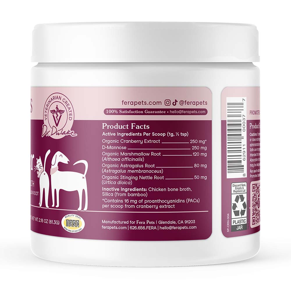 Fera Pets Bladder Support Supplement Powder For Cats & Dogs 2.16oz