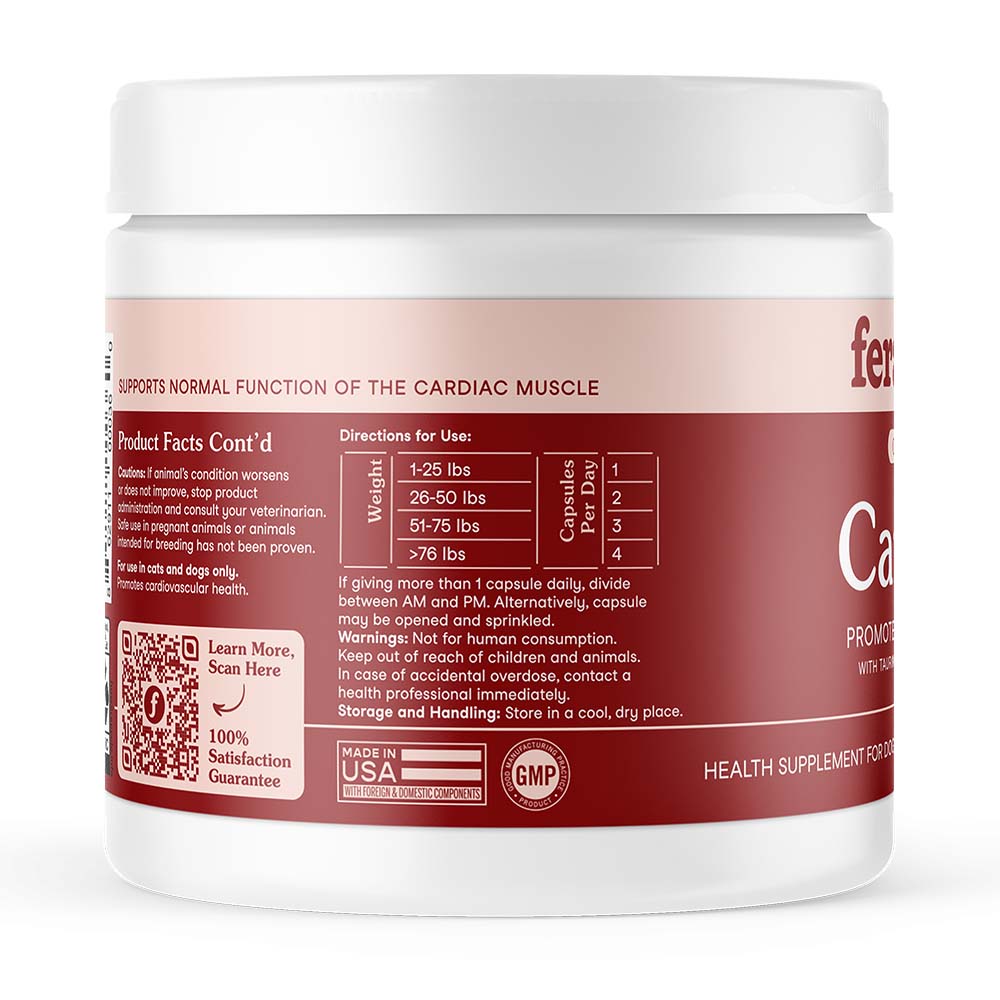 Fera Pets Cardiac Support Supplement For Cats & Dogs 60caps