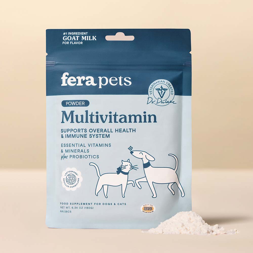 Fera Pets Multivitamin Goat Milk Supplement Powder For Cats & Dogs 6.34oz